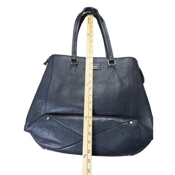 Kate Spade Black Leather Satchel handbag With Textured Finish - Picture 3 of 11